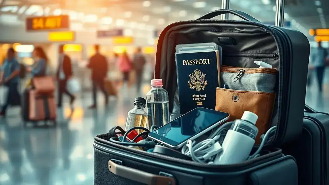 O que levar na bagagem de mão checklist: dicas essenciais para viagens