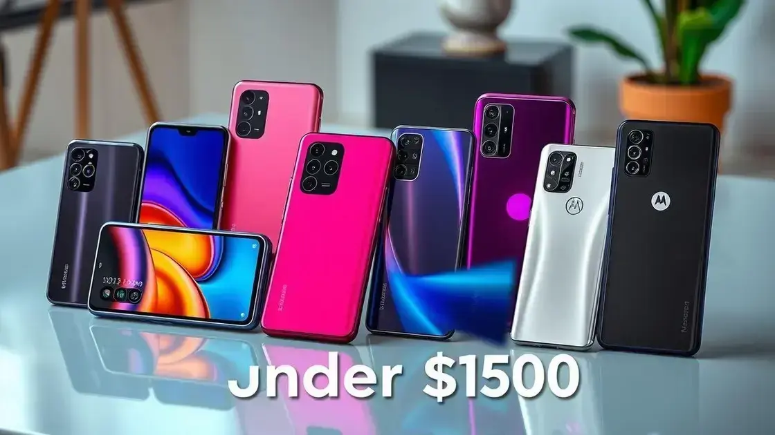As melhores opções de smartphones até 1500 disponíveis