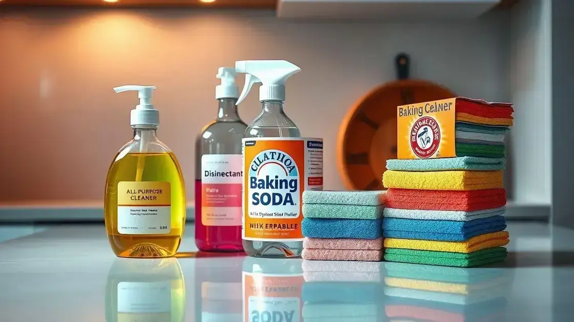 Produtos essenciais para uma limpeza eficaz da cozinha